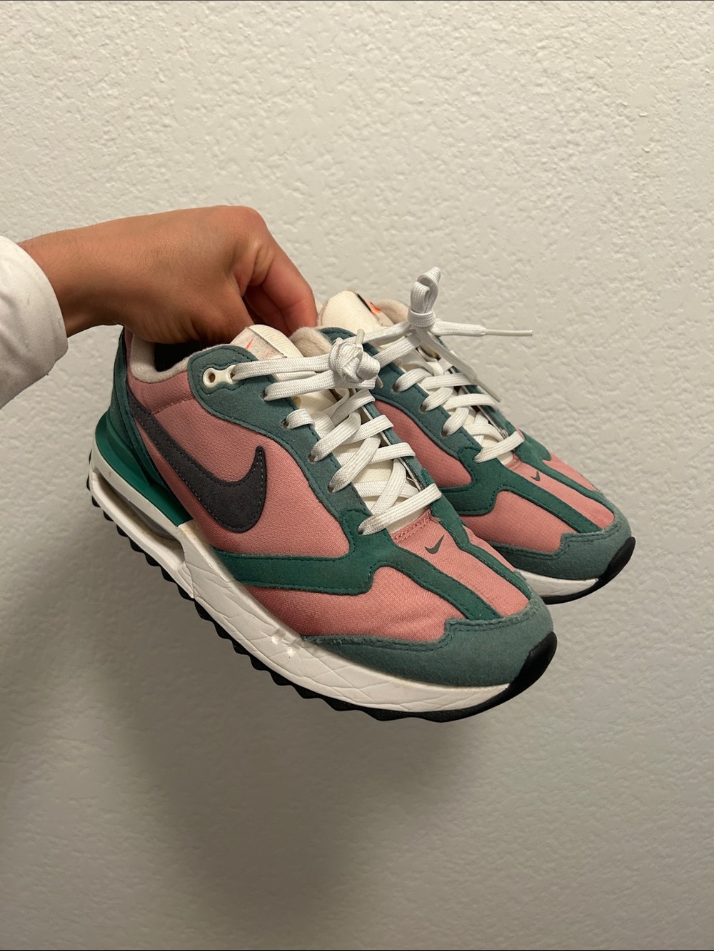 Nike Women’s Pink and Teal Retro Runner Sneakers